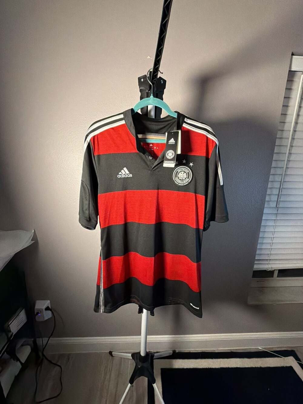 Adidas Germany 2014-2015 Away Football Jersey Size L Red Black
